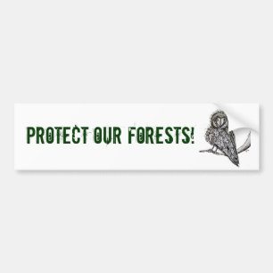 Bescherm onze Bumpersticker van Bossen