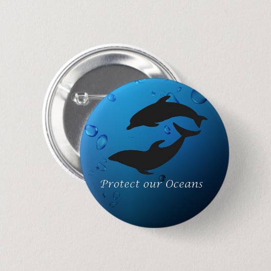 Bescherm onze Button voor oceaandolfijnen (Voorkant /achterkant)