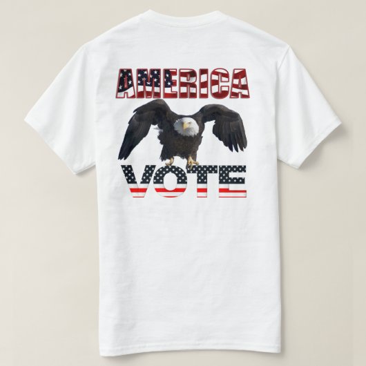 Bescherm onze democratie AMERIKA STEMMING T-shirt (Design achterkant)