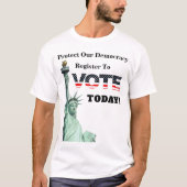 Bescherm onze democratie AMERIKA STEMMING T-shirt (Voorkant)