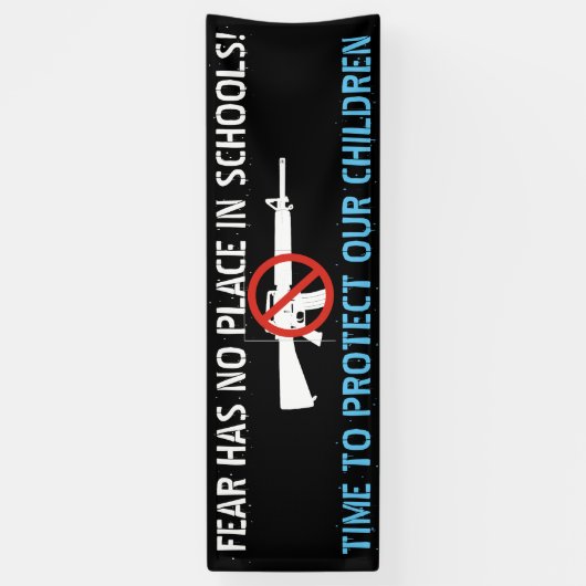 Bescherm onze kinderantiPistool-banner Spandoek (Verticaal)