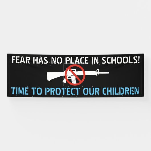 Bescherm onze kinderantiPistool-banner Spandoek (Horizontaal)