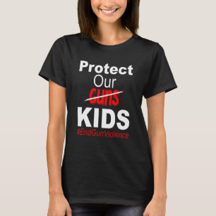 Bescherm onze Kinderen en geen Pistolen beëindigen T-shirt