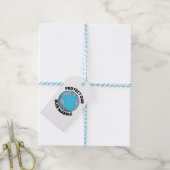 Bescherm onze mooie Blauwe Marmer Cadeaulabel (Met Touw)