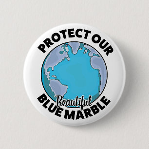 Bescherm onze mooie Blauwe Marmer Ronde Button 5,7 Cm