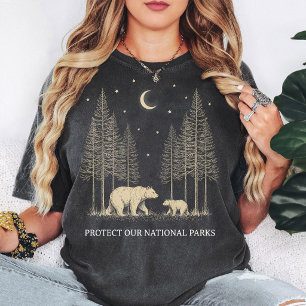Bescherm onze nationale parken Beer en bomen T-shirt