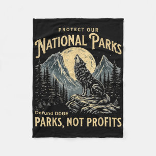 Bescherm onze nationale parken Deels Doge Parks Ni Fleece Deken