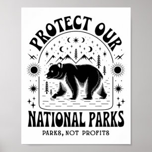 Bescherm onze nationale parken Deels Doge Parks Ni Poster