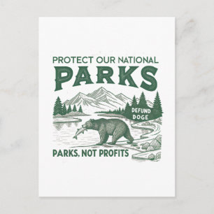 Bescherm onze Nationale Parken Defund Doge Parks Feestdagenkaart