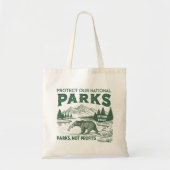 Bescherm onze Nationale Parken Defund Doge Parks Tote Bag (Voorkant)