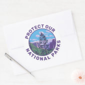 Bescherm onze nationale parken ronde sticker (Envelop)