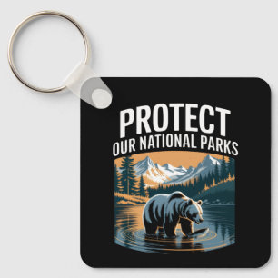Bescherm onze nationale parken sleutelhanger
