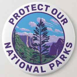 Bescherm onze nationale parken Steun Ronde Button 6,0 Cm