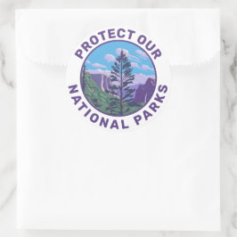 Bescherm onze nationale parken Steun Ronde Sticker