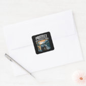 Bescherm onze nationale parken vierkante sticker (Envelop)