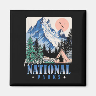 Bescherm onze nationale parken vintage retro ontwe magneet