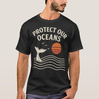 Bescherm onze Oceaan Walvisstaart Eco Vriendelijk  T-shirt