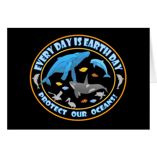 Bescherm onze oceanen Aardse Dag (Voorkant Horizontaal)
