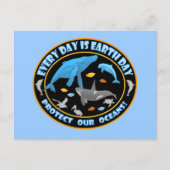 Bescherm onze Oceanen Dag op Aarde Briefkaart (Voorkant)