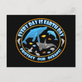 Bescherm onze Oceanen Dag op Aarde Briefkaart (Voorkant)