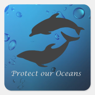 Bescherm onze Oceanen Dolphins Sticker