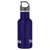 Bescherm onze oceanen groene Zeeen schildpad Waterfles (Achterkant)