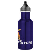 Bescherm onze oceanen groene Zeeen schildpad Waterfles (Rechts)