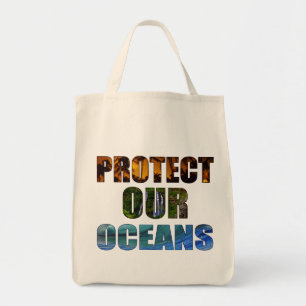 "Bescherm onze oceanen" Hawaiian Grocery Tas