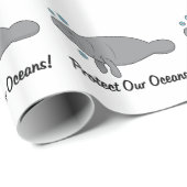 Bescherm onze oceanen met een beheerster cadeaupapier (Rol Hoek)