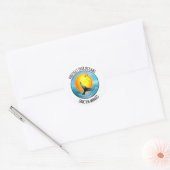 Bescherm onze oceanen om de walvissen te redden ronde sticker (Envelop)