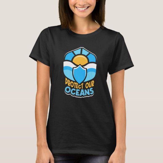 Bescherm onze oceanen om Zee schoon te maken voor T-shirt (Voorkant)