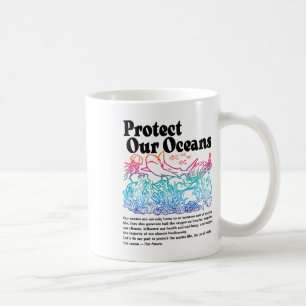 Bescherm onze oceanen Red Earth World Ocean Day Koffiemok