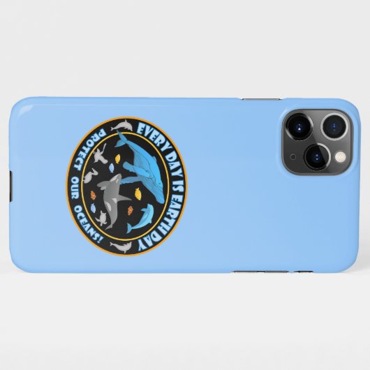 Bescherm onze Oceans Earth Day iPhone Case iPhone Hoesje (Achterkant horizontaal)