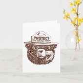 Bescherm onze Parken Beer Graphic National Park Fu Kaart (Gele Bloem)