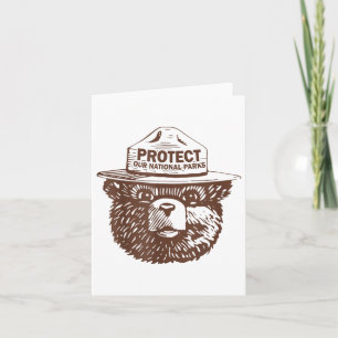 Bescherm onze Parken Beer Graphic National Park Fu Kaart