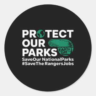 Bescherm onze parken Red onze nationale parken Ear Ronde Sticker