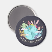 Bescherm onze planeet - Dag van de Aarde (Schetkig Magneet (Voorkant / Achterkant)