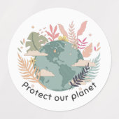 Bescherm onze planeet - Dag van de Aarde (textuur Labels (Design 2)