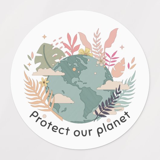 Bescherm onze planeet - Dag van de Aarde (textuur Labels (Design 1)