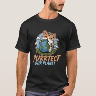 Bescherm onze planeet, dier kat liefhebber Sla de T-shirt