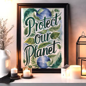 Bescherm onze planeet Environmental Wall Art Poster