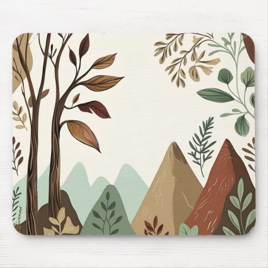 Bescherm onze planeet – handgetekende Natuur & Sus Muismat (Voorkant)