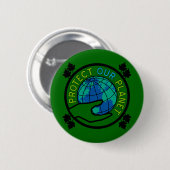Bescherm onze planeet ronde button 5,7 cm (Voorkant /achterkant)