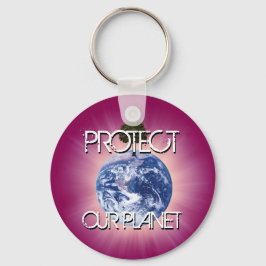Bescherm onze planeet sleutelhanger