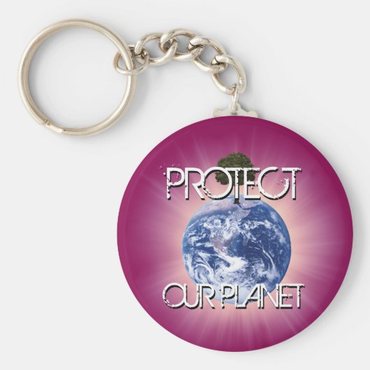 Bescherm onze planeet sleutelhanger (Voorkant)