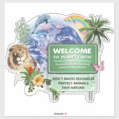 Bescherm onze planeet! sticker (Vel)