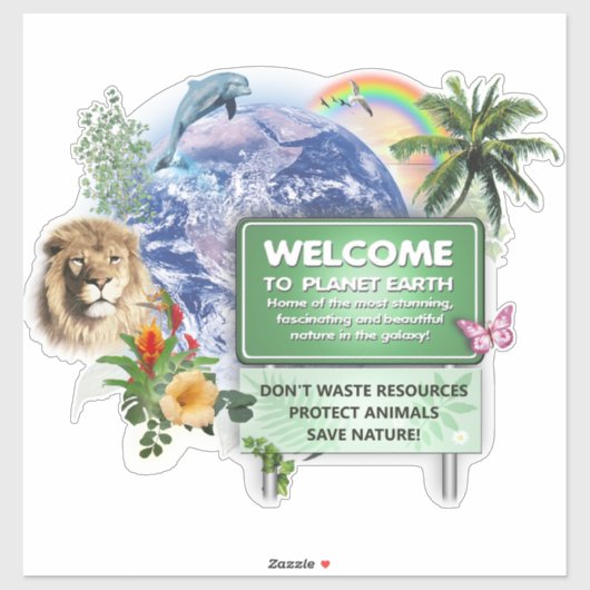 Bescherm onze planeet! sticker (Vel)