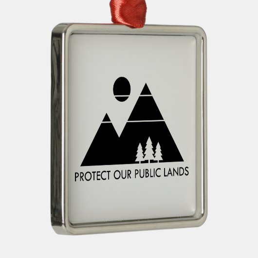 Bescherm onze Public Lands Mountain Metalen Ornament (Rechts)