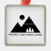 Bescherm onze Public Lands Mountain Metalen Ornament (Voorkant)
