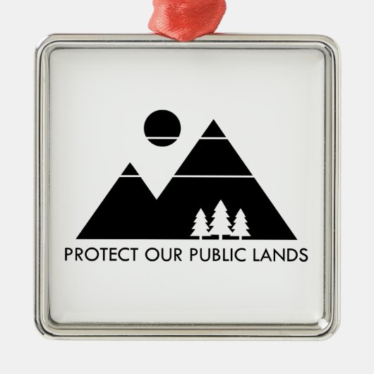 Bescherm onze Public Lands Mountain Metalen Ornament (Voorkant)